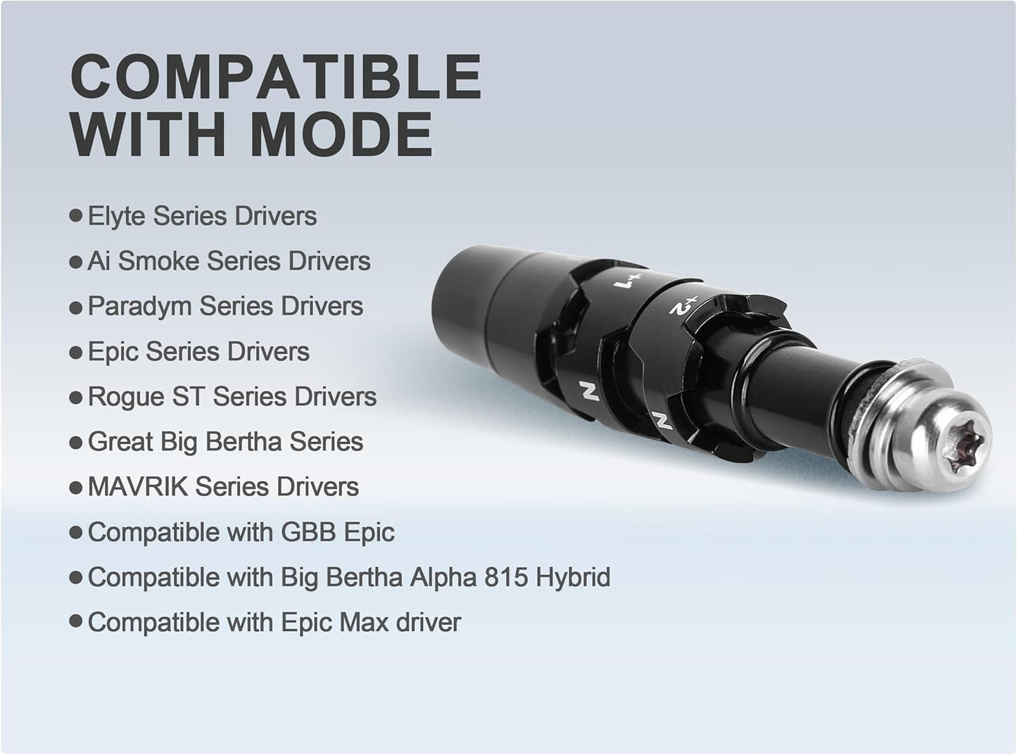 Golf 5pcs .335 Golf Adapter Sleeve Shaft Compatible with Callaway Ai Smoke Series Drivers, Paradym, Epic, Rogue ST, Great Big Bertha, MAVRIK Series,816/815/814 XR Drivers