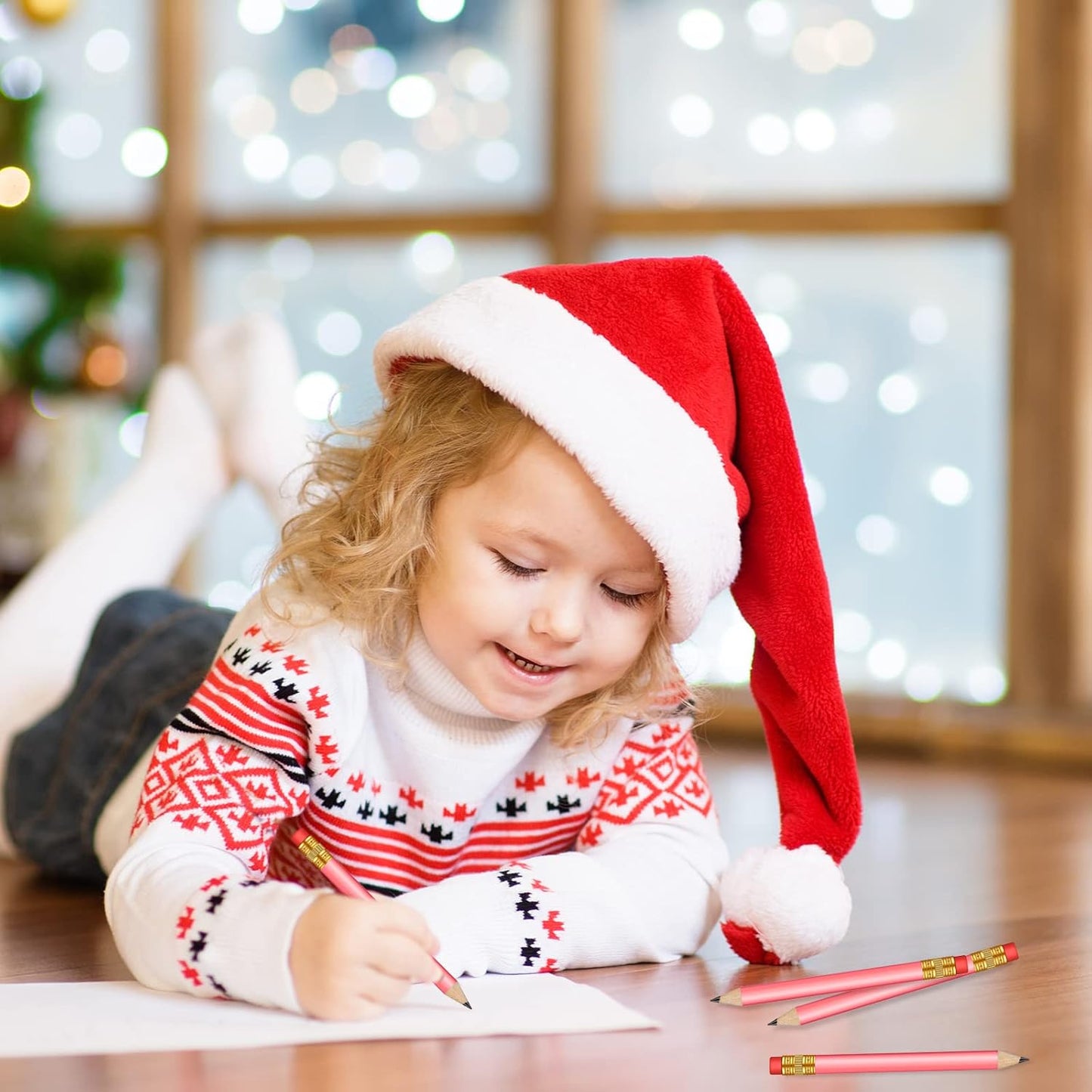 Outus 144 Pcs Mini Golf Pencils Bulk Half Pencils with Eraser #2 HB Pre Sharpened for Party Favors Office Supplies 4 Inch(Pink)