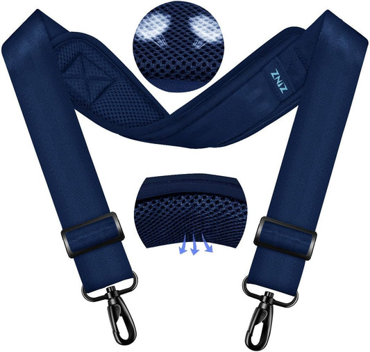 ZINZ 79.5" Universal Strap with Ultra-Thick Fixed Breathable Pad - Adjustable Heavy-Duty Shoulder Strap for Laptop, Crossbody, Luggage, Gym, Camera Bag and More - D01B01