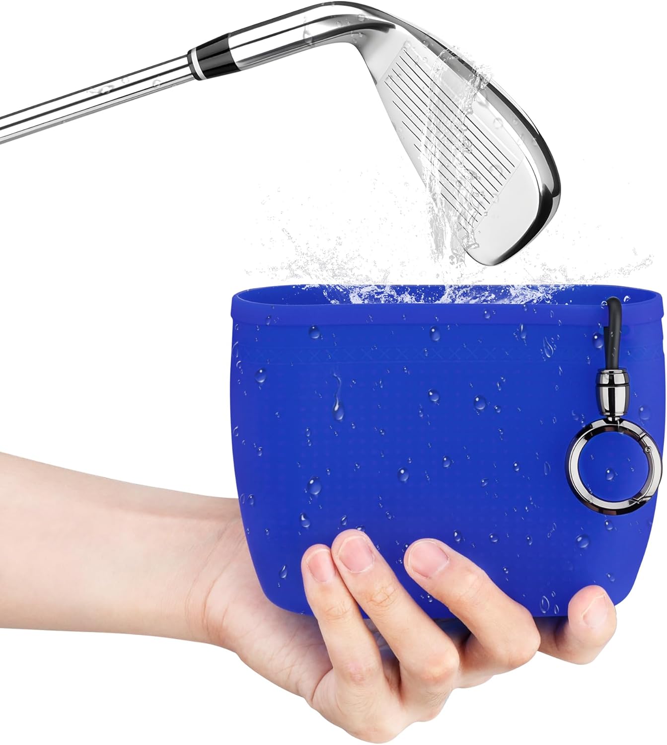 MOSTY Golf Club and Golf Ball Cleaner Bag – Best Golf Club Cleaning Kit, On-Course Golf Accessories, Club Cleaner for Golf Bag, Golf Gifts for Men Women Golfers, Unique Golf Gear for Him(Silicone)