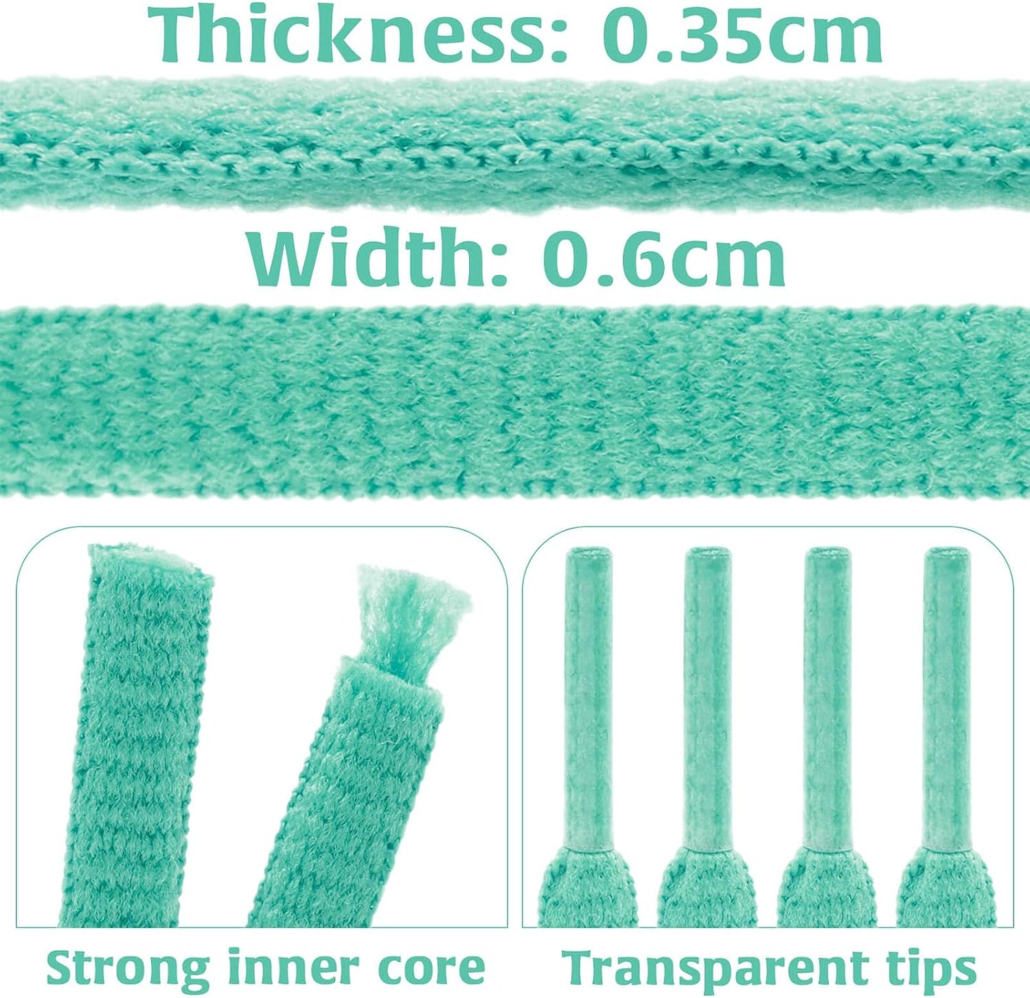 DELELE 2Pair Oval Shoes laces 42 Colors Half Round 1/4" Athletic ShoeLaces for Sport/Running Shoes Shoe Strings