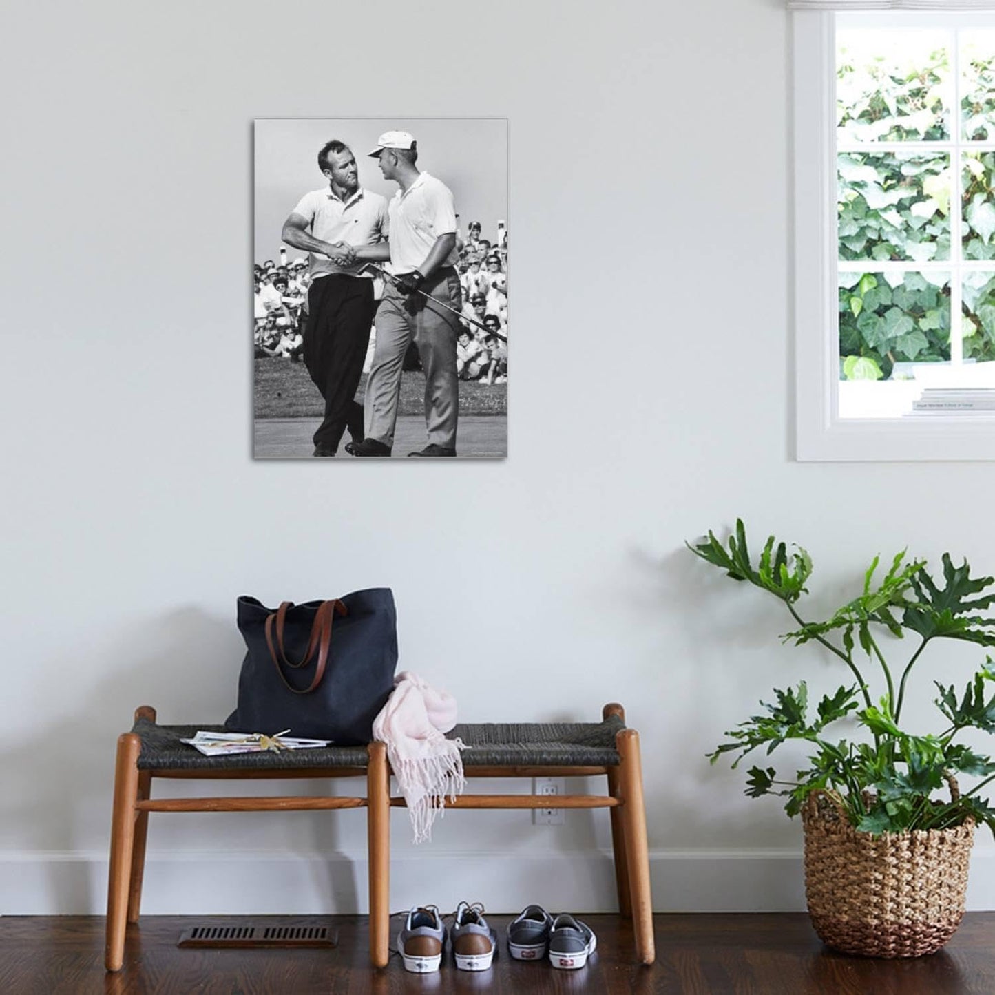 ART.COM Stretched Canvas Print Golfer Jack Nicklaus and Arnold Palmer During National Open Tournament by John Dominis, 24" x 32"