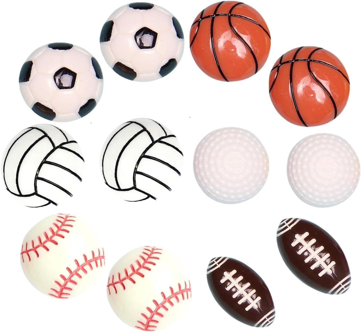 12 Pack 3D Sports Ball Refrigerator Magnets – Strong Decorative Round Magnets for Kitchen Fridge, Whiteboard, Cabinets, Locker & Dishwasher