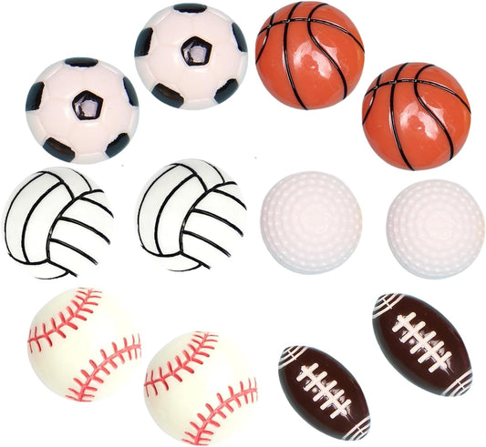 12 Pack 3D Sports Ball Refrigerator Magnets – Strong Decorative Round Magnets for Kitchen Fridge, Whiteboard, Cabinets, Locker & Dishwasher