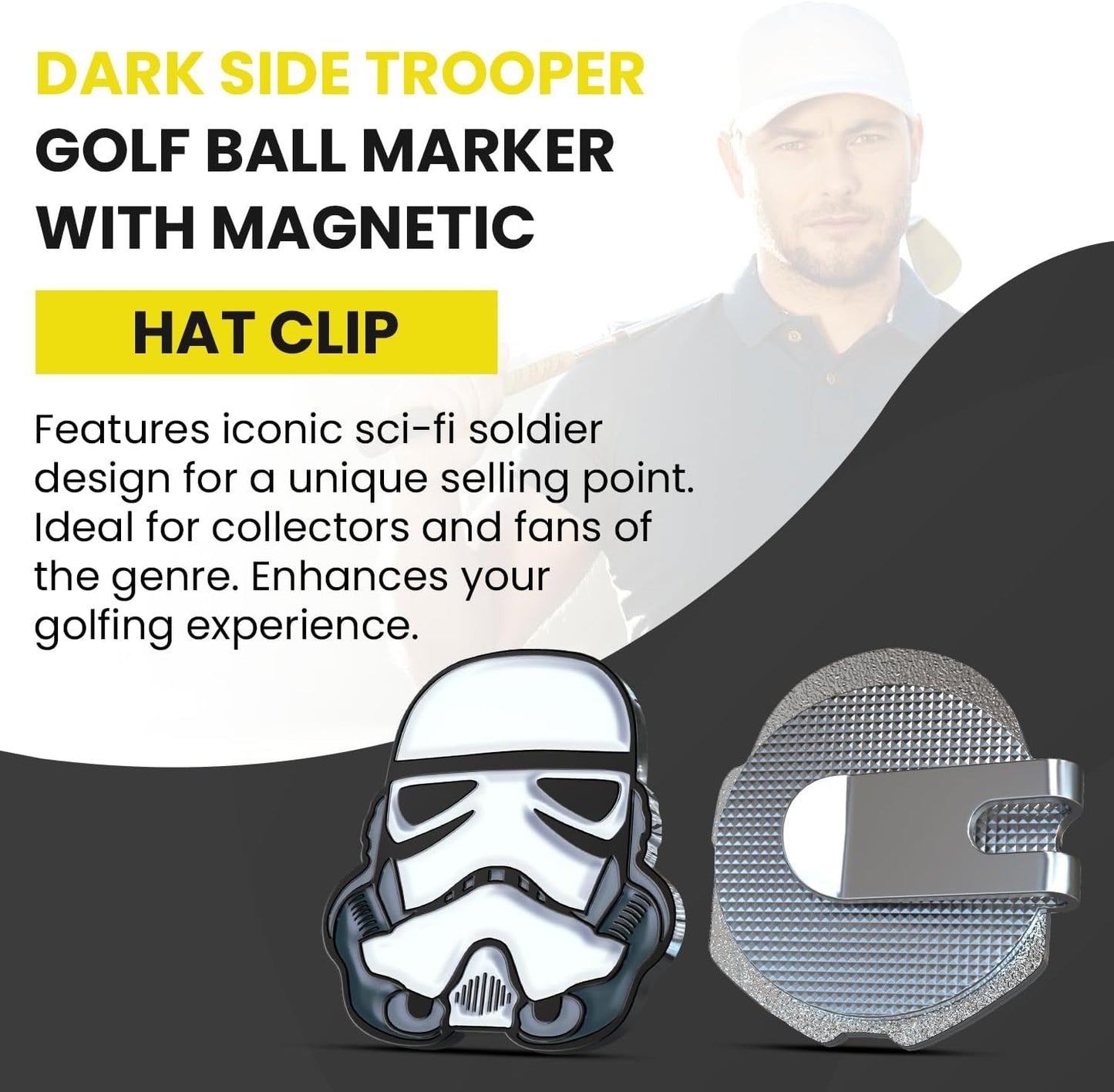 K9King Funny Golf Ball Marker with Magnetic Hat Clip – Unique Durable Enamel Ball Marker – Enhanced Golfing Fun Waterproof Scratch Free Golf Accessories and Gifts for Golfers