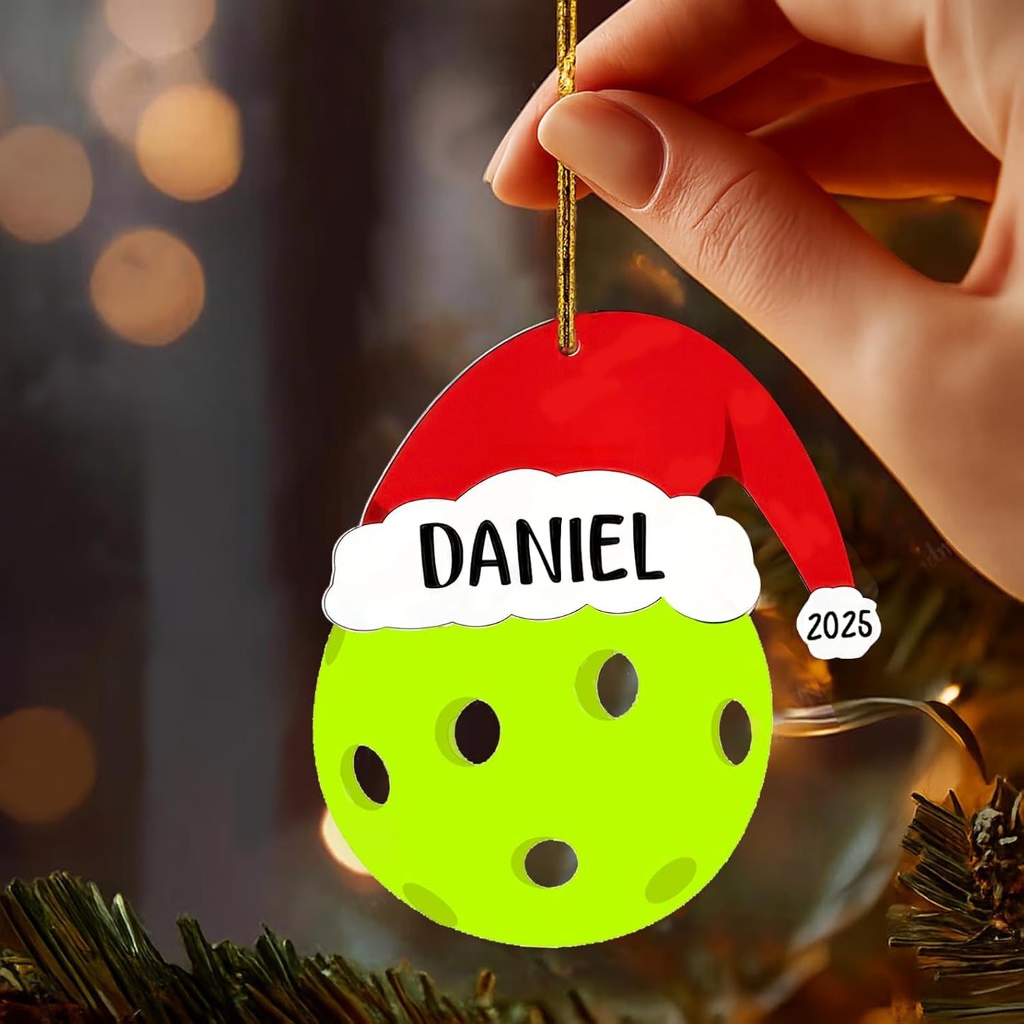 Personalized Pickleball Christmas Ornament, Pickleball Ornaments for Christmas Tree, Sport Ornaments, Custom Coach Gifts, Hanging Decor, Gifts for Sports Lovers Boys, Xmas Gift 2025