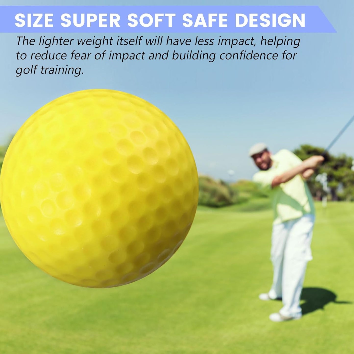 Junkin 80 Pcs Foam Golf Balls Rubber Practice Balls Realistic Feel and Flight Sport Training for Indoor or Outdoor Backyard Golf Training