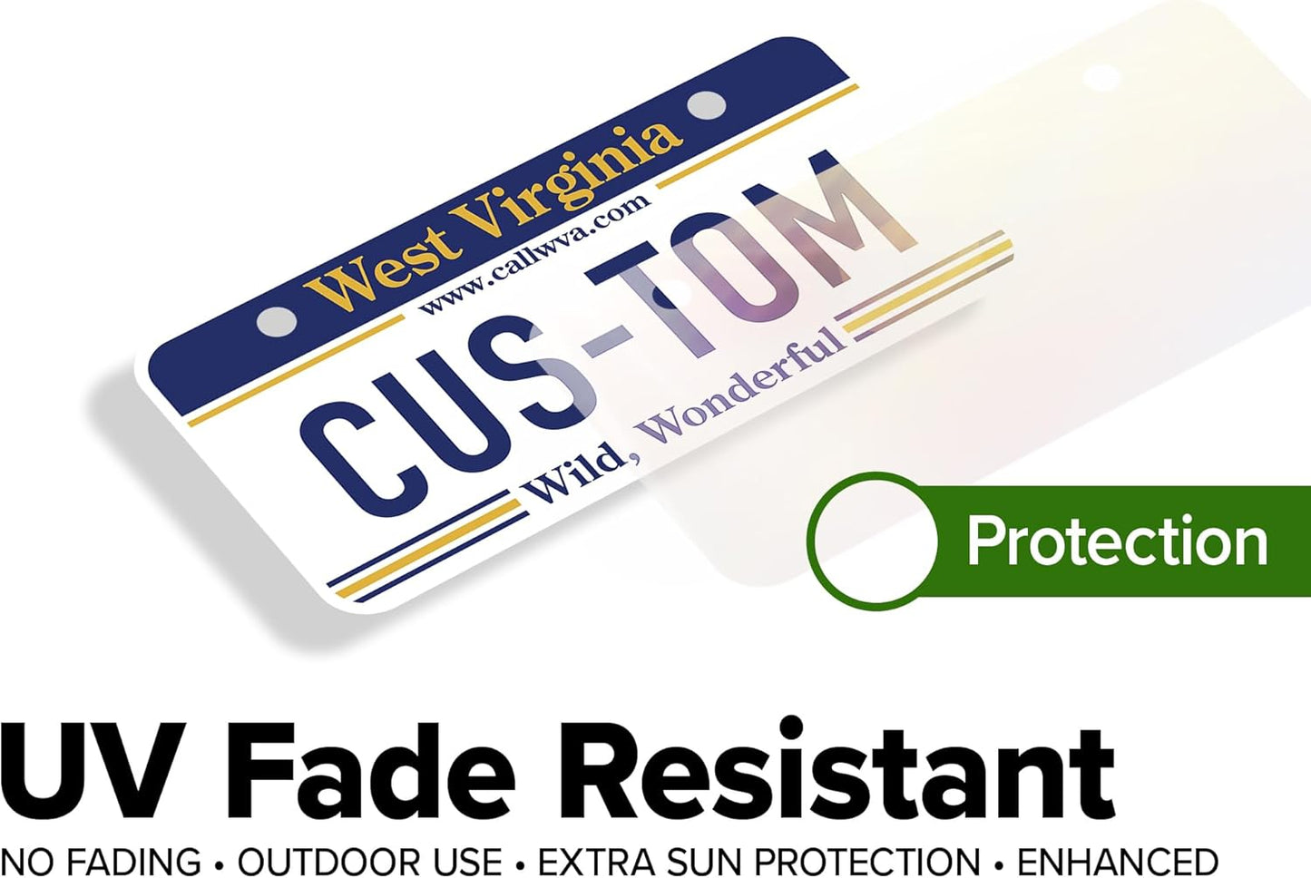 Mini License Plates, Personalized License Plates, Custom for Car, Bikes, ATV, Kids Car, Golf Cart, Jeep, 2x4 Inch, Rust-Free Fade Resistant Aluminum, USA Made by My Sign Center (West Virginia)