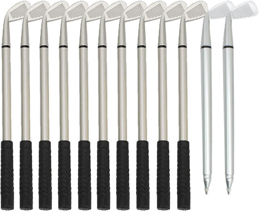 12pcs Golf Ballpoint Pens, Mini Golf Clubs Pens, Mini Golf Clubs Pen Decorative Golf Pens Funny Sports Ergonomic Pen Golfing Club Props Black Gel Ink for Student Coworkers Office Stationery Supplies.