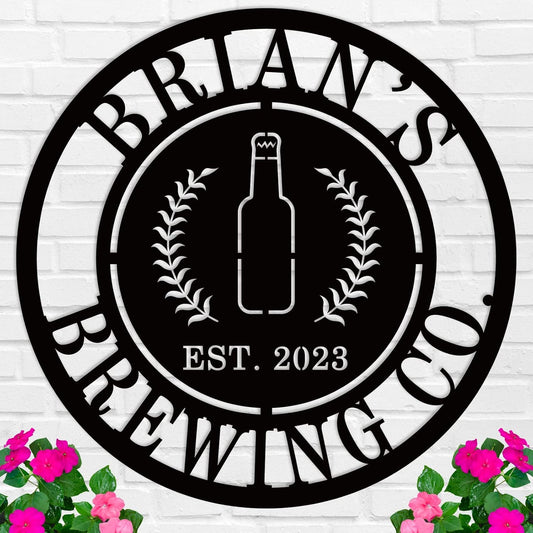 Personalized Brewery Metal Sign, Beer Sign, Custom Metal Sign,Custom Beer Brewing Sign,Gift for Him, Housewarming Gift Christmas gift