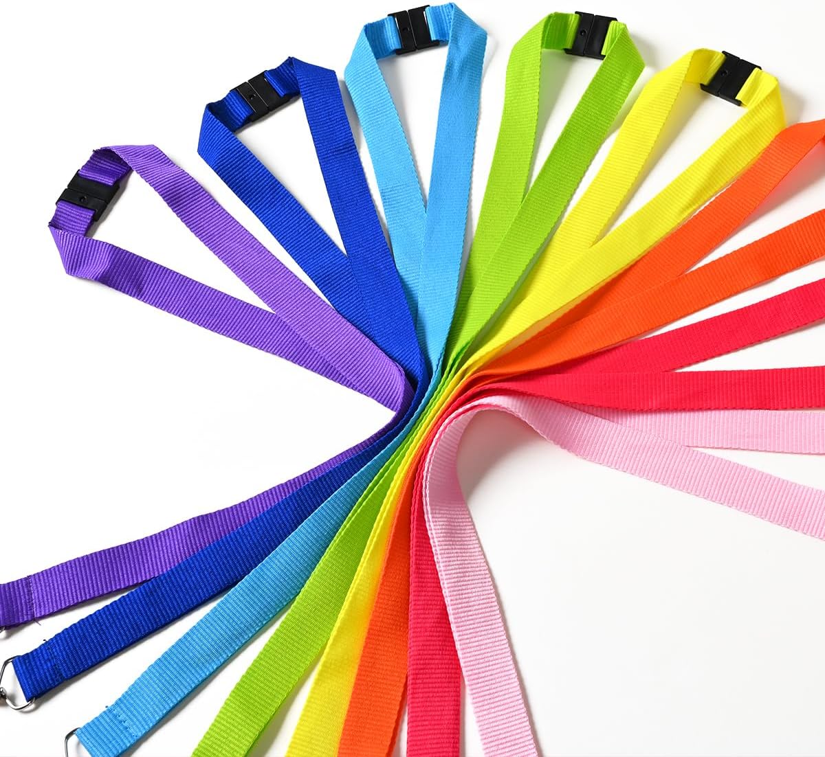 8 Pack Breakaway Lanyards for ID Badge Holder, Cute Colors & Durable Neck Straps for Schools, Office, Cruise, Assorted 8