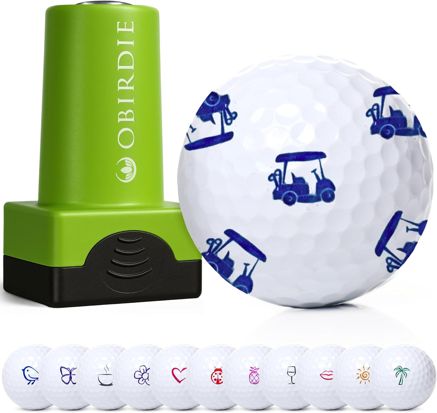 Self-Inking Golf Ball Stamp | Chic & Fun Golf Ball Stamper | Fast-Drying, Waterproof Golf Ball Marker Stamp | Reusable Golf Accessories for Women | Golfer Gifts | Golf Gadgets