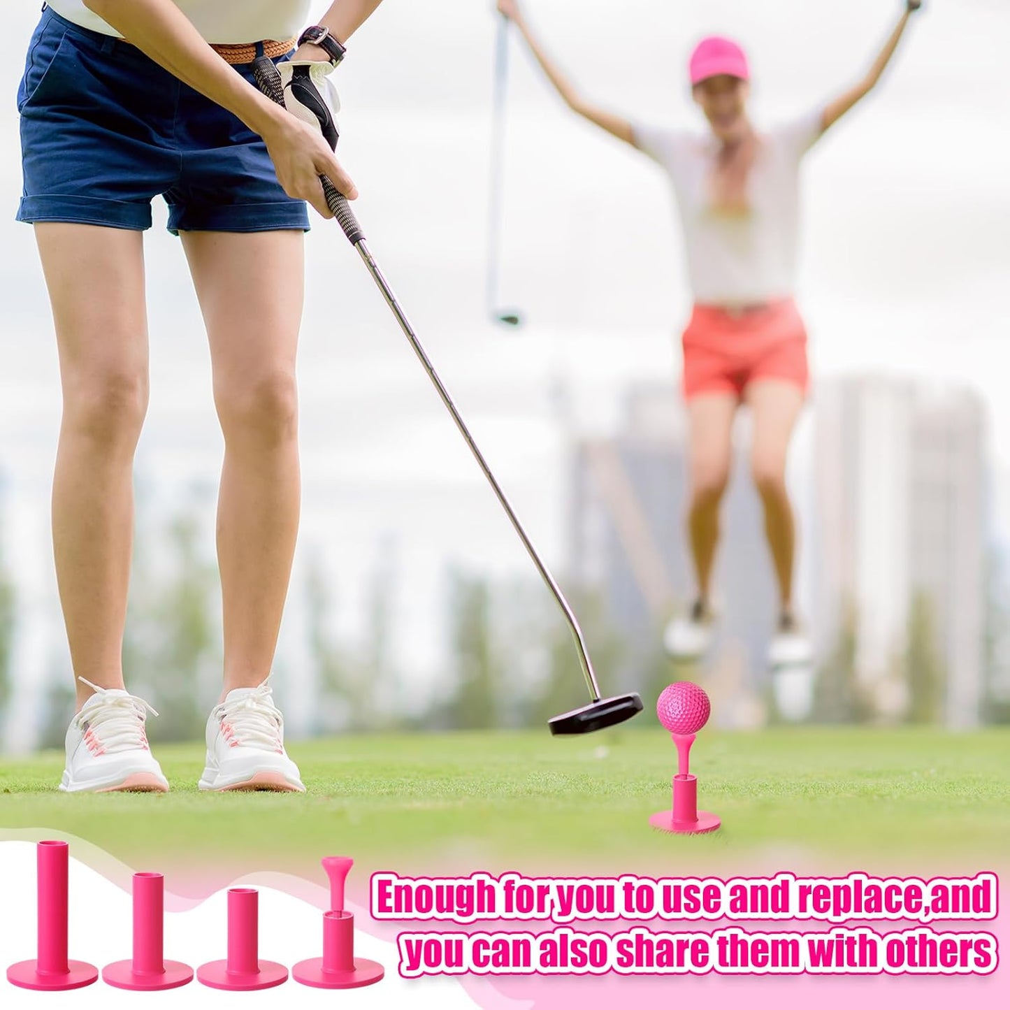 12 Pieces Golf Range Tees Set Rubber Golf Tees for Mats Driving Range 6 Pieces for Practice Mat Mixed Size