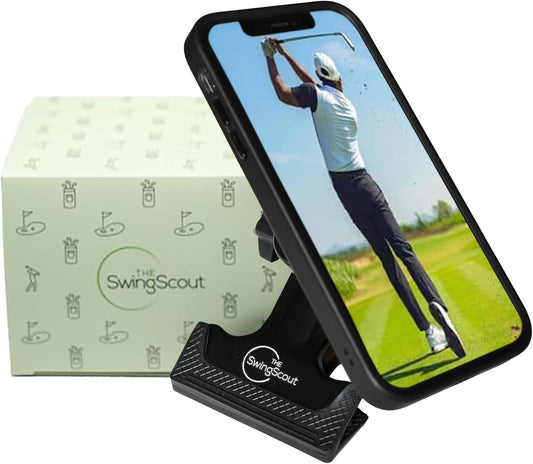 SwingScout | Golf Bag Phone Holder | Easy to Use Clip | No Extra Gear Needed | Quick Setup | Fits Any Cellphone | Perfect Golf Gift (MagSafe)