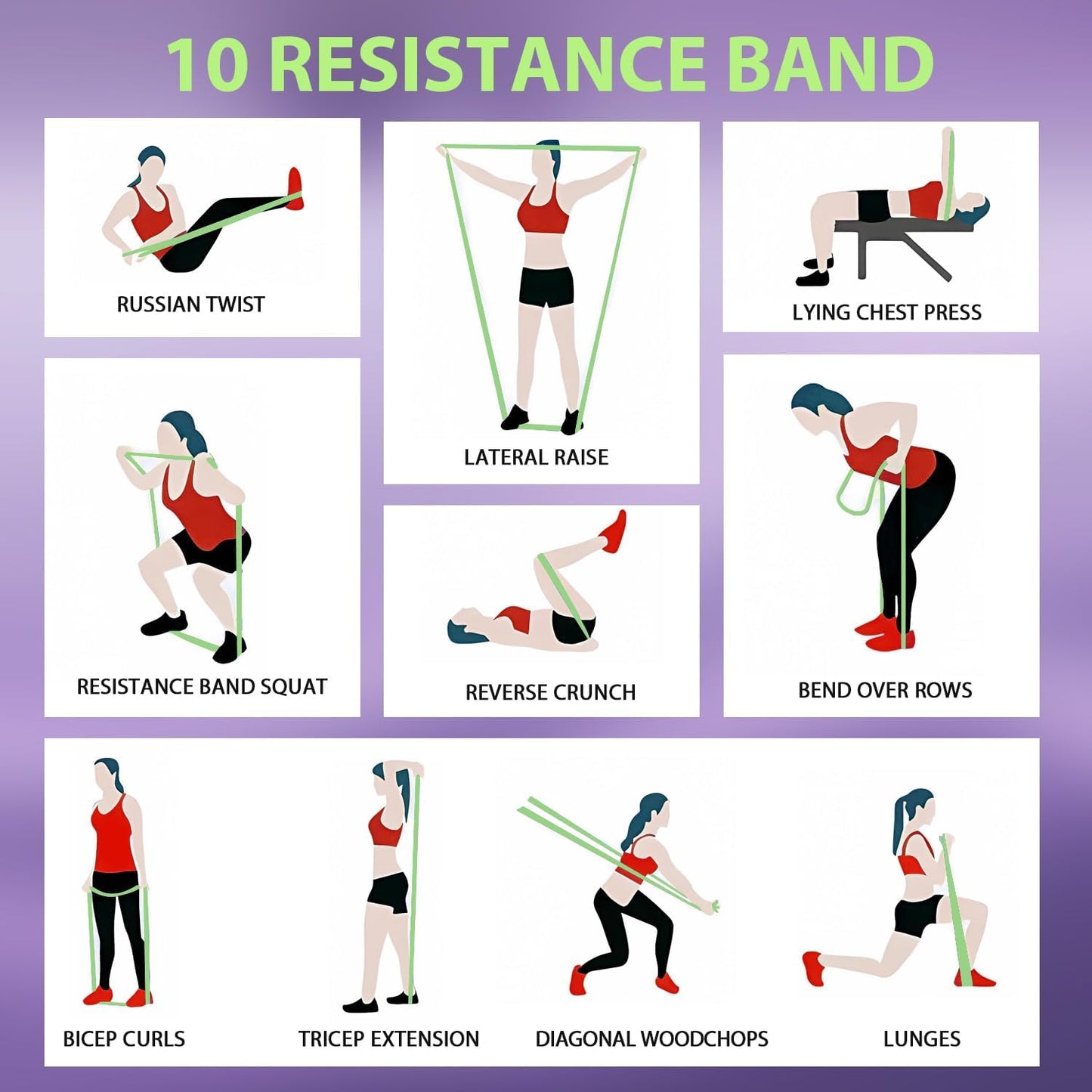 LEEKEY Resistance Bands, Exercise Bands with Handles,Pull Up Assist Bands - Band Set with Door Anchor - Bands for Working Out,Band for Men and Women Fitness Training,Home Workouts