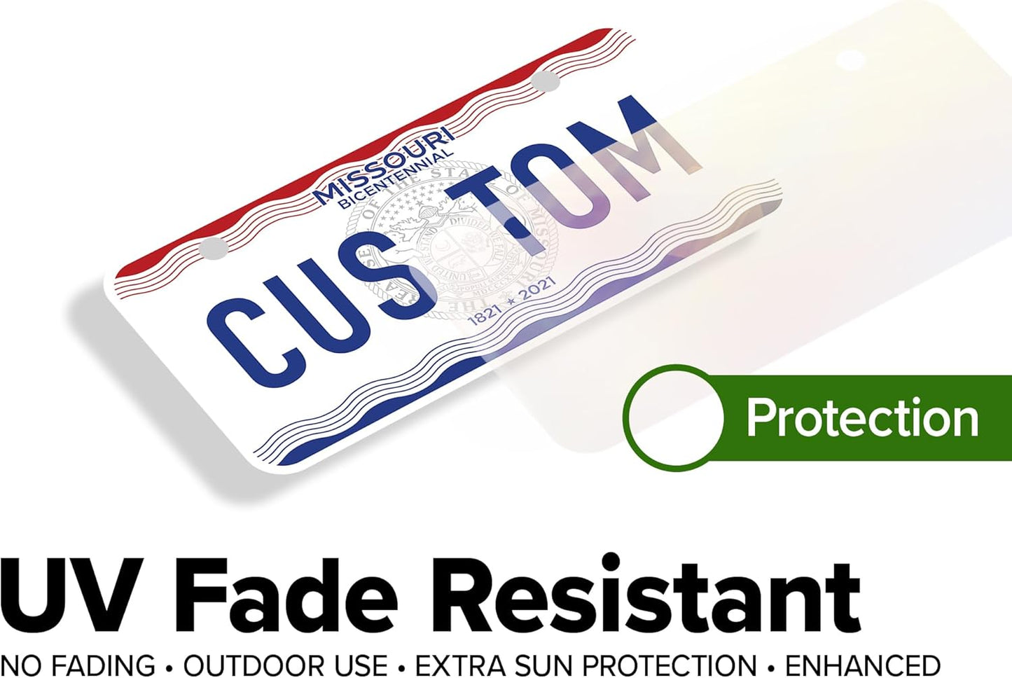 Mini License Plates, Personalized License Plates, Custom for Car, Bikes, ATV, Kids Car, Golf Cart, Jeep, 2x4 Inch, Rust-Free Fade Resistant Aluminum, USA Made by My Sign Center (Missouri)