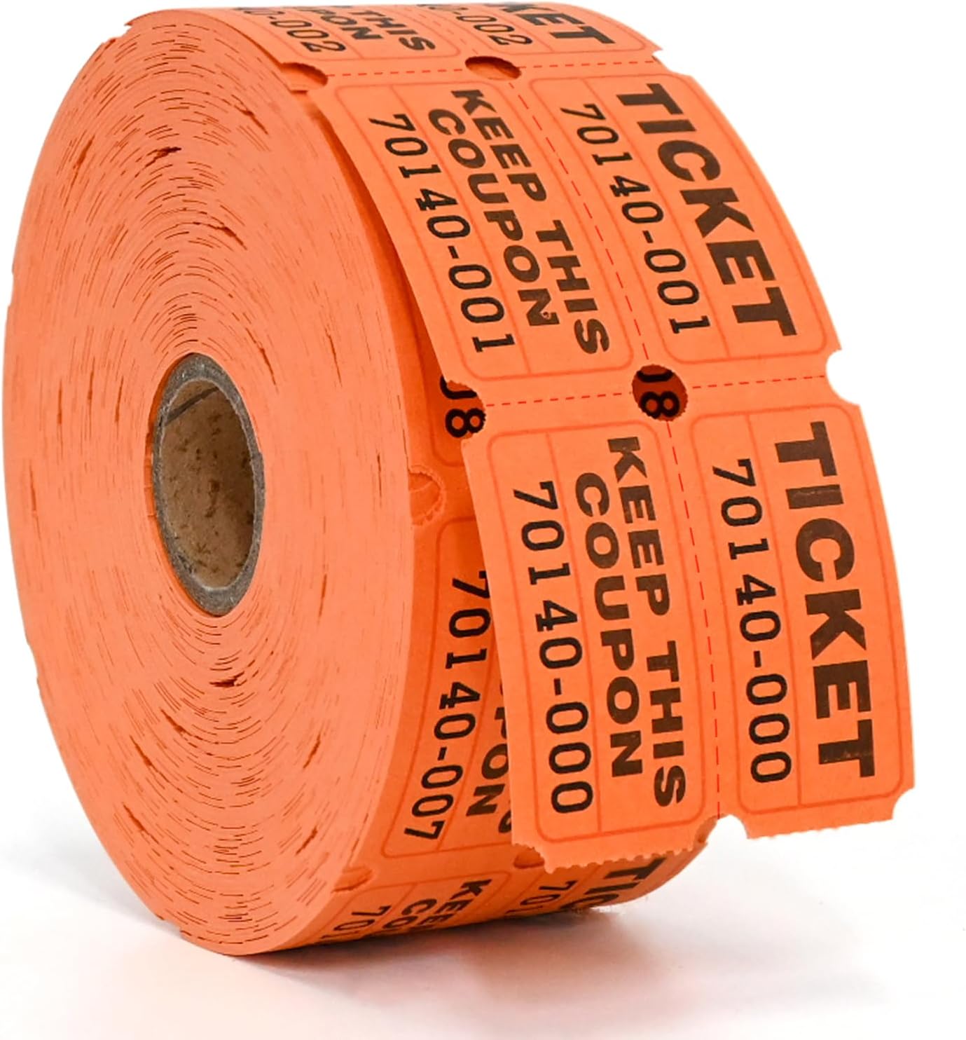 L LIKED Raffle Tickets Double Rolls 1000 per Roll 50/50 Raffle Tickets for Events, Entry, Class Reward (Orange)