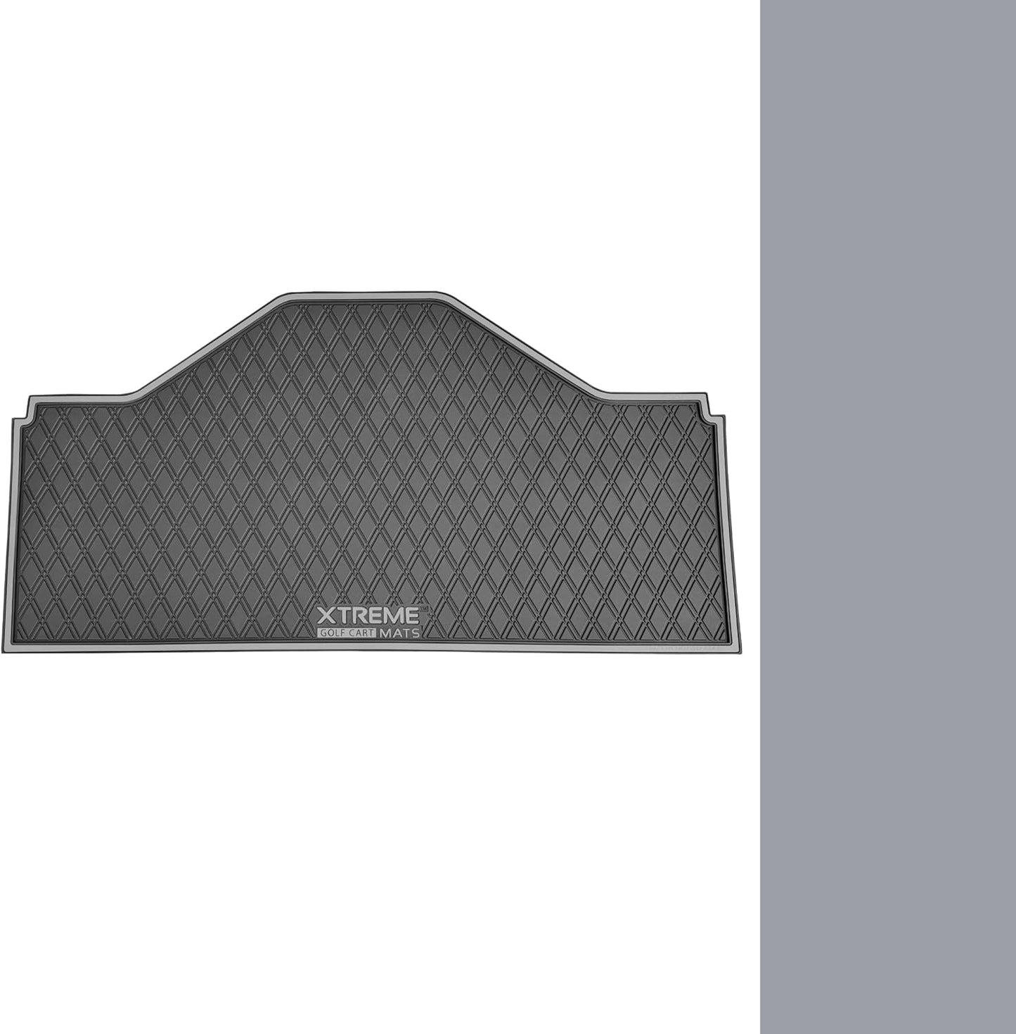 Xtreme MATS Evolution D5 Golf Cart Floor Mat - Rubber Double Diamond Design - Fits DMAX, GT 4 & 6, D5 2 Seater or 2+2 Including Evolution Maverick and Ranger Trims (Grey Trim, D5 Front Row Only)