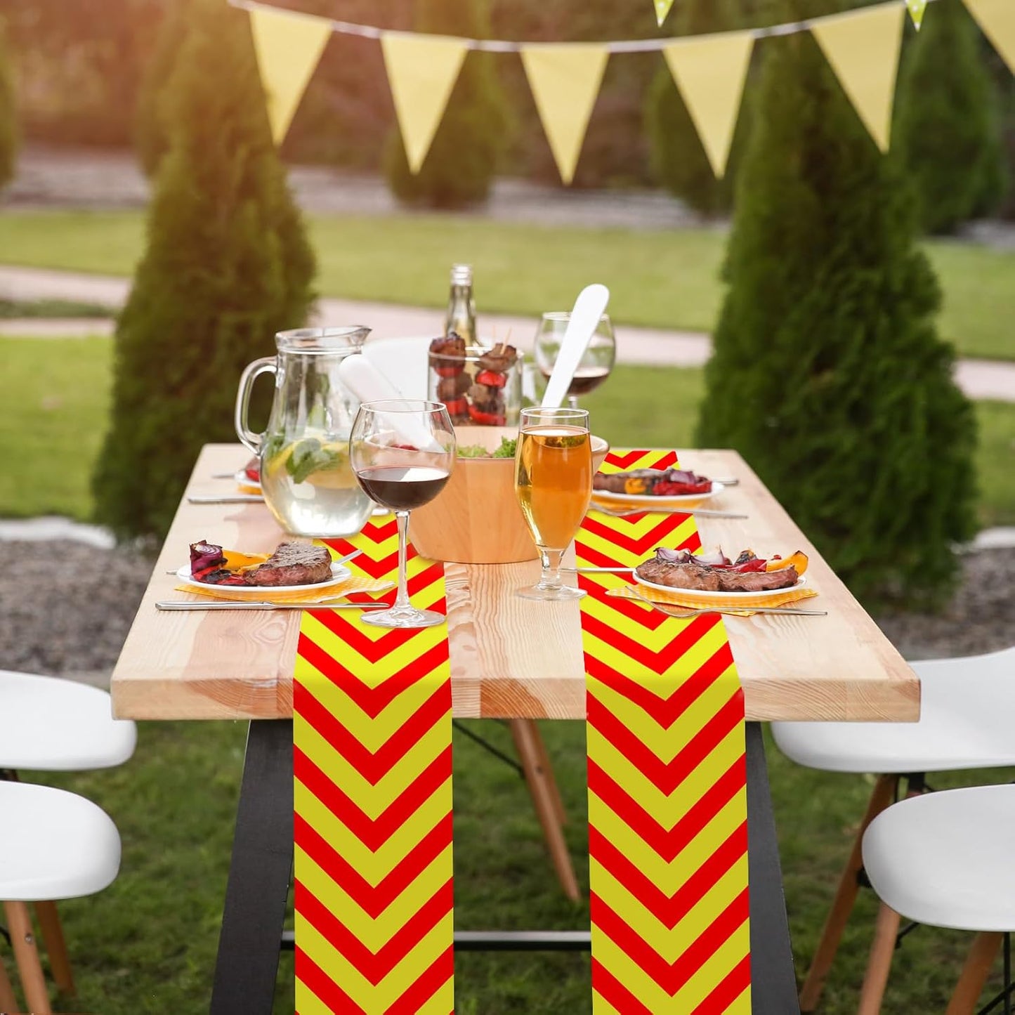 6 Pcs Softball Party Table Runner 60 x 6 Inch Sports Tablecloth Runner Softball Tablecloth Striped Softball Table Runner for Sports Party Dining Room
