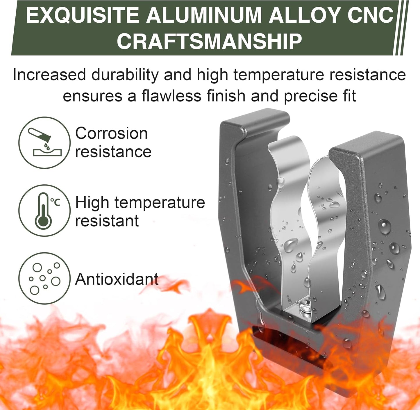 JIAYAN Magnetic Holder for Golf Cart Aluminum Alloy & Stainless Steel Clip Equip with Loop Strap Fit for Golfing, Fishing, Grilling, Camping Golf Accessory for Golf Lovers (Gray)