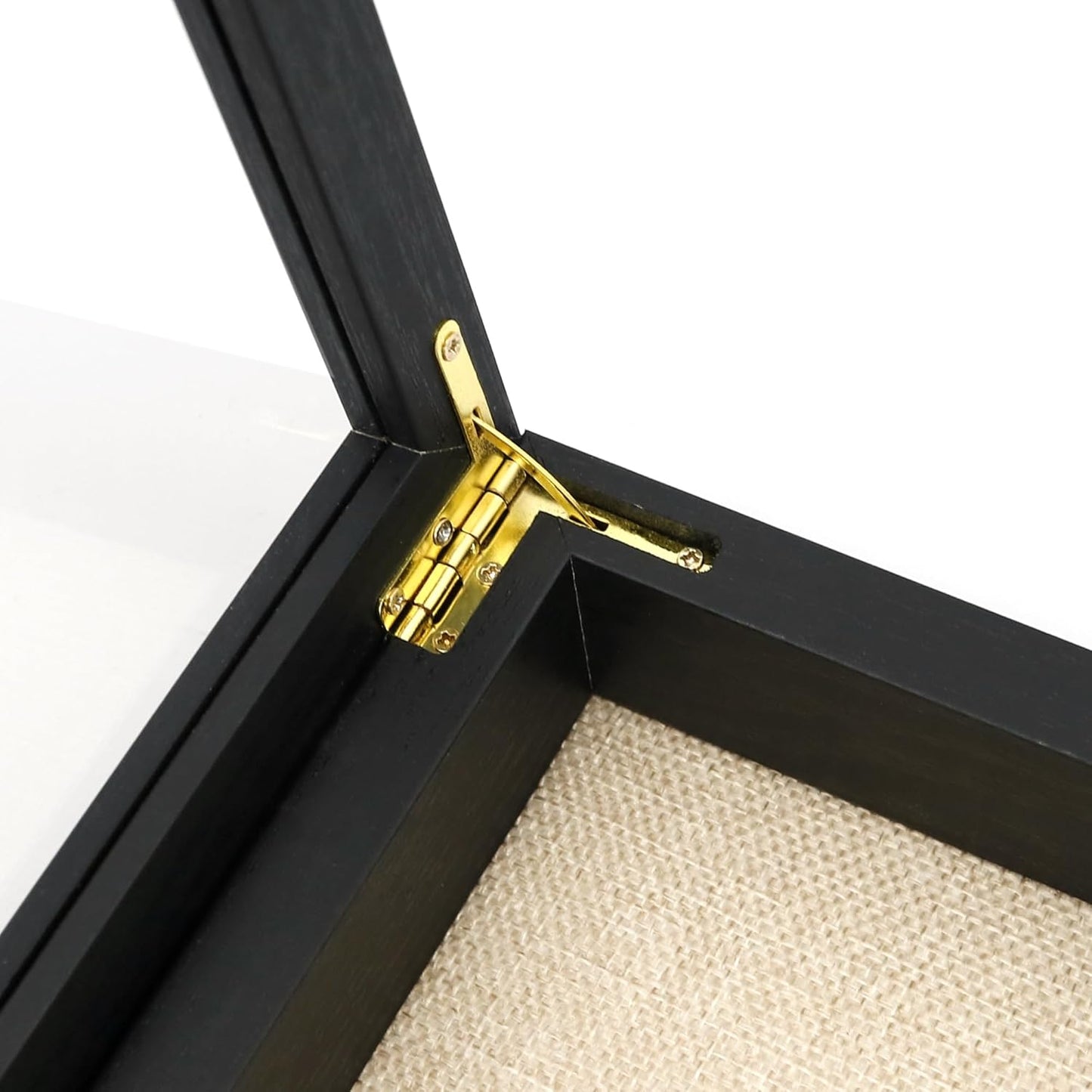 GraduatePro Graduation Shadow Box Frame 18x24 Display Case with Linen Back, Plexiglass Window Door with Hinge, Picture Frame Wedding Bouquet Memorabilia Medals Photos Memory Box for Keepsakes Black