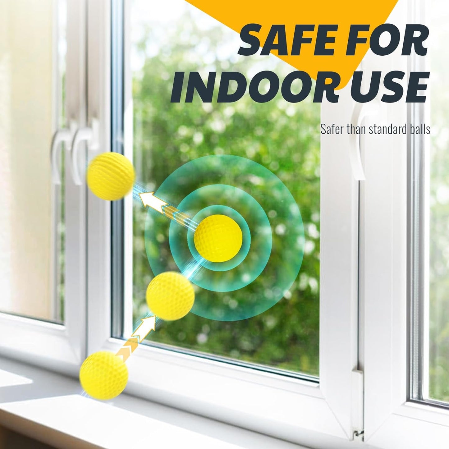 JAYA 24 Pack Foam Golf Practice Balls, Realistic Feel and Limited Flight, Soft for Indoor or Outdoor Training