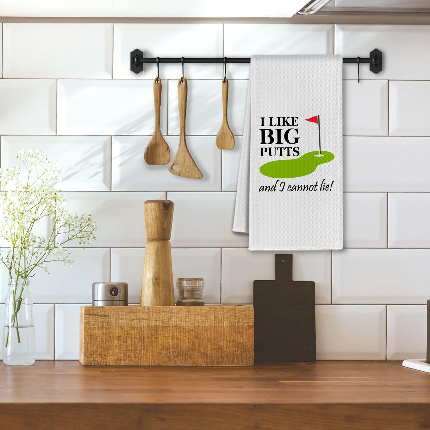 Golfing Gifts Kitchen Towels, Funny Golf Lovers Gifts Dish Tea Towels for Kitchen Decor, Gift for Women Men Golfers Decorative Hand Towel for Bathroom, 16x24 Inches