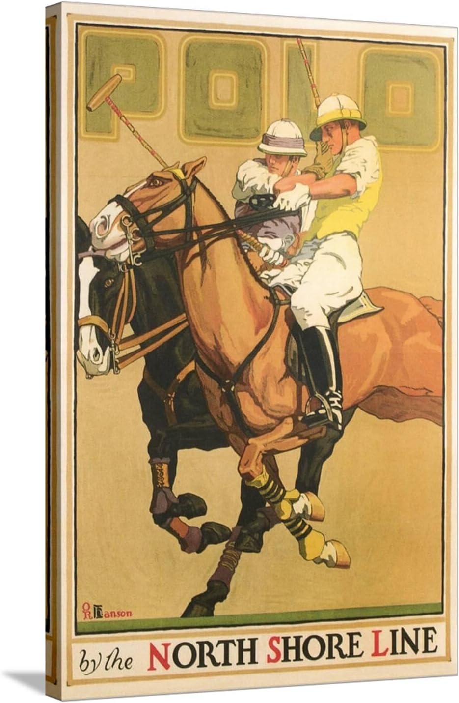 ART.COM Stretched Canvas Print Polo Poster, 24" x 36"