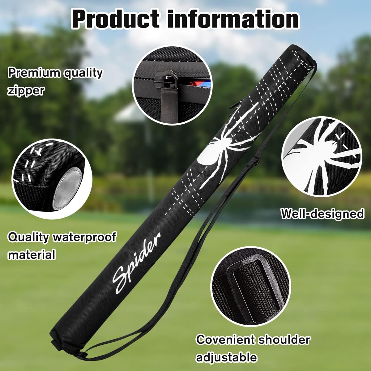 Glof Beer Sleeve for Golf Bag,7-Can Insulated Cooler Sleeve Gifts for Men,Fits in Most GolfBags Styles and Types