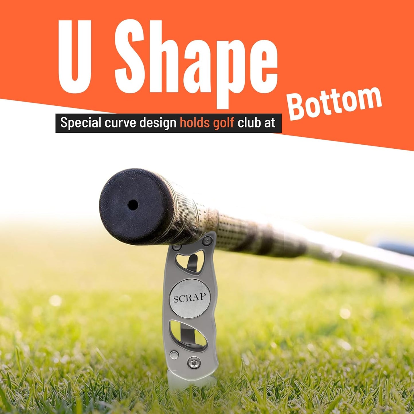 Indiana Metal Craft Switchblade Golf Divot Repair Tool Stainless Steel Personalized with 2 Ball Markers (1 Spare), Silver