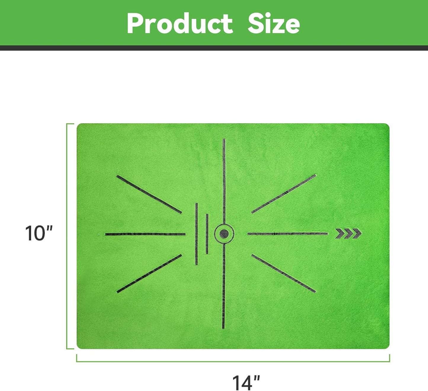 Golf Hitting Mat, Golf Training Mat for Swing Path Feedback Detection Batting,Extra Replaceable Golf Practice Mat 16"x12", Golf Gifts for Men Women for Home Indoor Outdoor