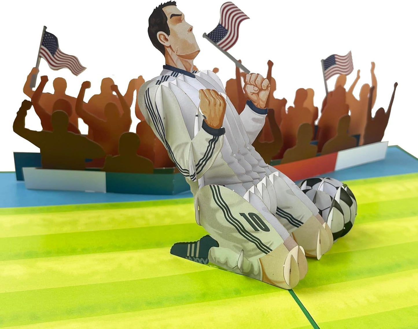 3D Popup Card of Soccer Player, Paper Art & Handicraft, Greeting Card, Birthday, Anniversary, Christmas, Fathers Day Card, Handmade Gift For Him, Men, Dad, Son, Boyfriend, Husband