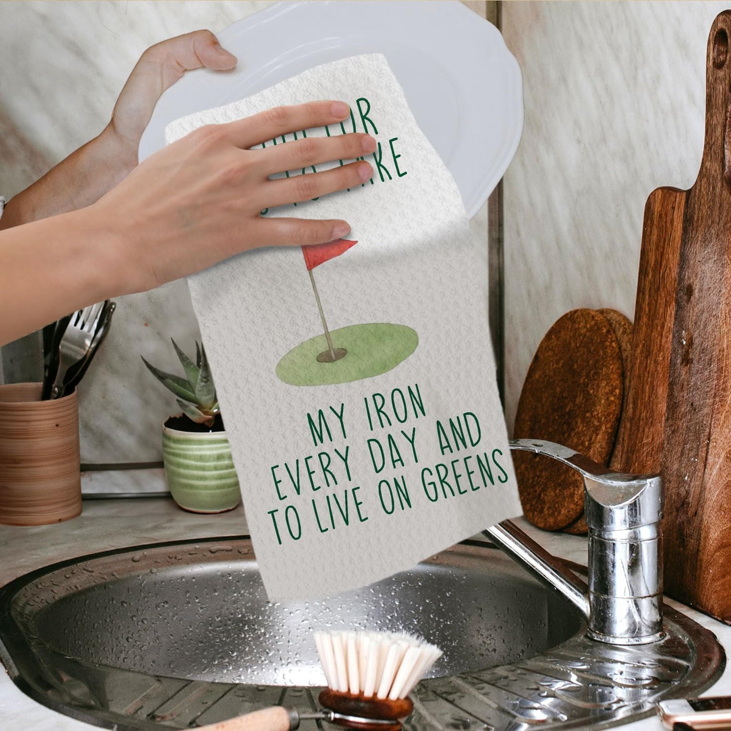 Golf Gifts Kitchen Towels, Funny Golfing Gifts for Men Women Dish Tea Towels for Kitchen Decor, Golfer Gift Decorative Hand Towel for Bathroom, 16x24 Inches