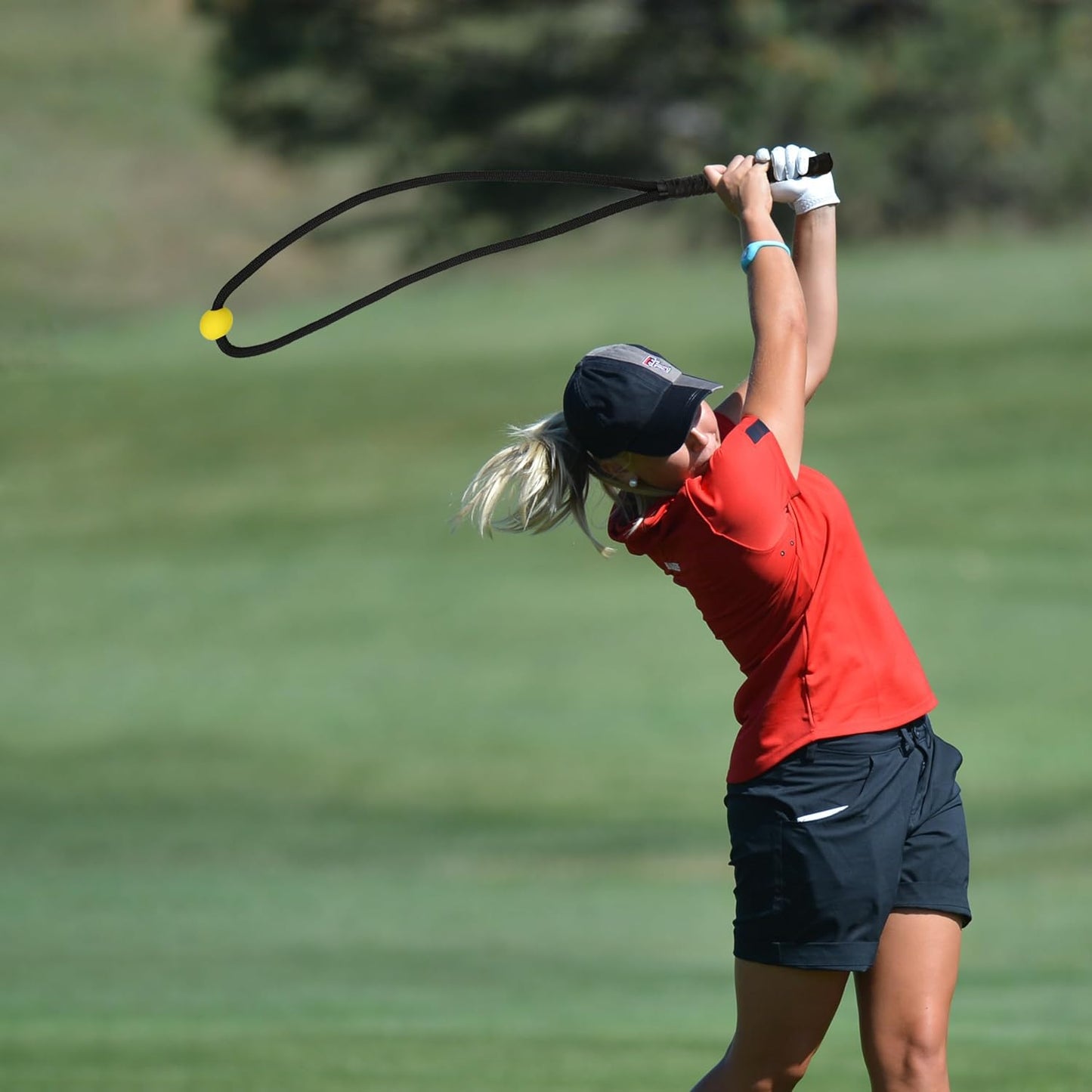 Golf Swing Rope Training Aid, Fitness Equipment Trainer with Ball On for Practice, Posture Corrector, Exercise Assistance, Workout, Speed, Strength Link, Warm-up for Buddy, Golf Lovers, Beginners