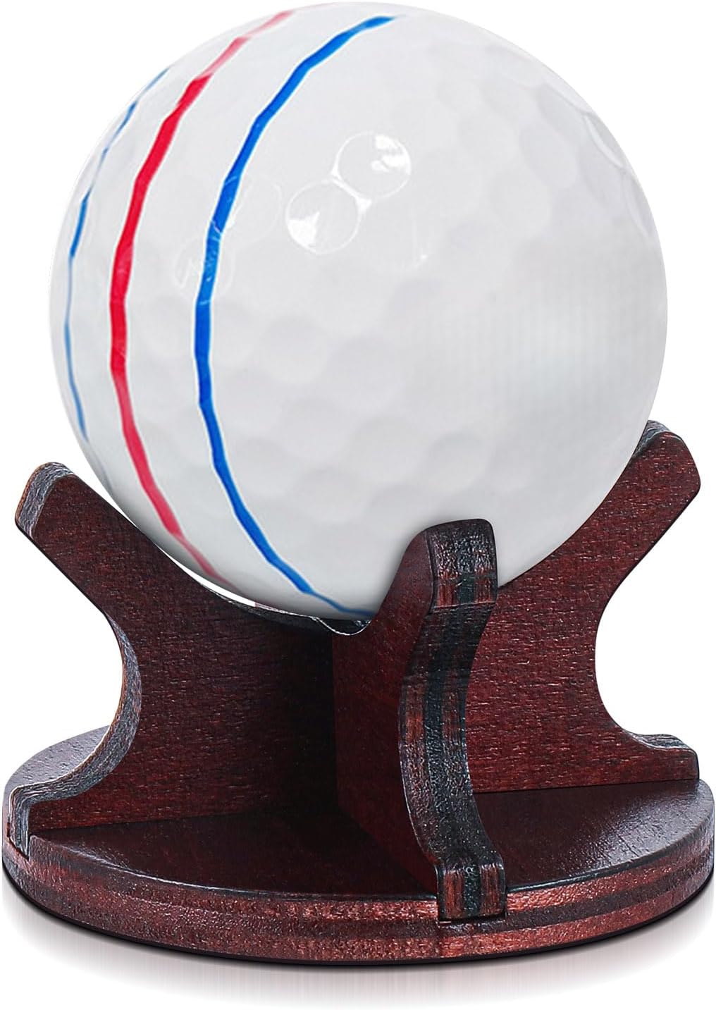 Wooden Golf Ball Display Stand 2 Inches Single Golf Ball Holder Mini Wood Display Bases Stand for Egg Stone Rock Decor