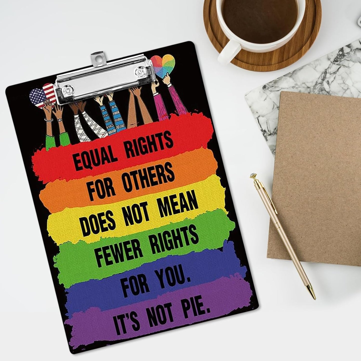 Plastic A4 Clipboards, Cute Fashion Clipboard Decorative, 12.2" x 8.7" Standard A4 Size Clipboards, Plastic Acrylic Clipboard for Teacher, Social Worker, Students,Women, Office Supplies (Black)