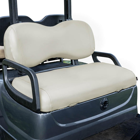 NOKINS Golf Cart Front Seat Covers,Waterproof Leather Seat Cover Fit for Yamaha Drive&Drive 2,No Stapler,Golf Cart Vinyl Replacement Seat Cover, Oyster Grey