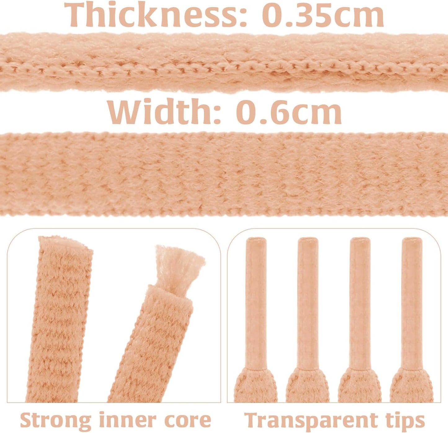 DELELE 2Pair Oval Shoes laces 42 Colors Half Round 1/4" Athletic ShoeLaces for Sport/Running Shoes Shoe Strings