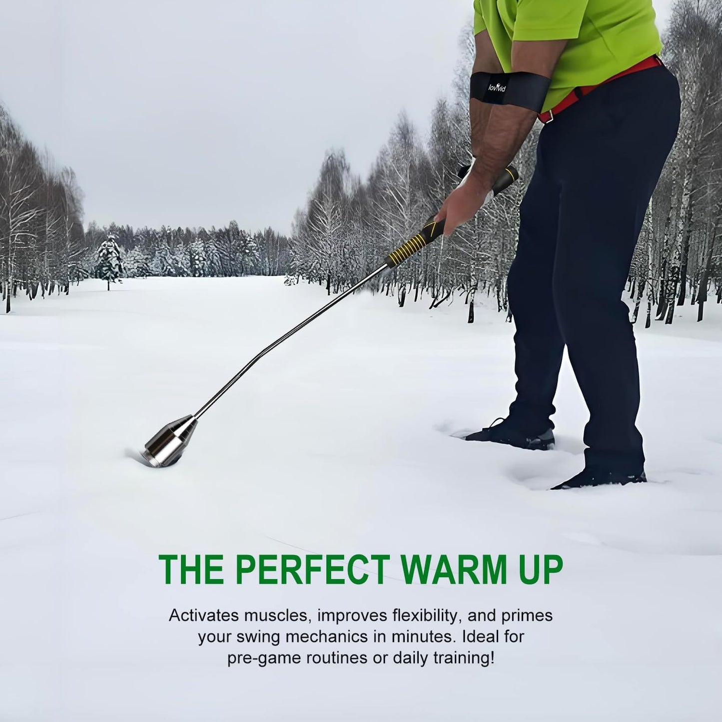 Golf Swing Trainer Aid, Weighted Golf Club for Tempo & Grip Training for Right & Left-Handed Golfers, Indoor & Outdoor Warm-Up Practice Accessories