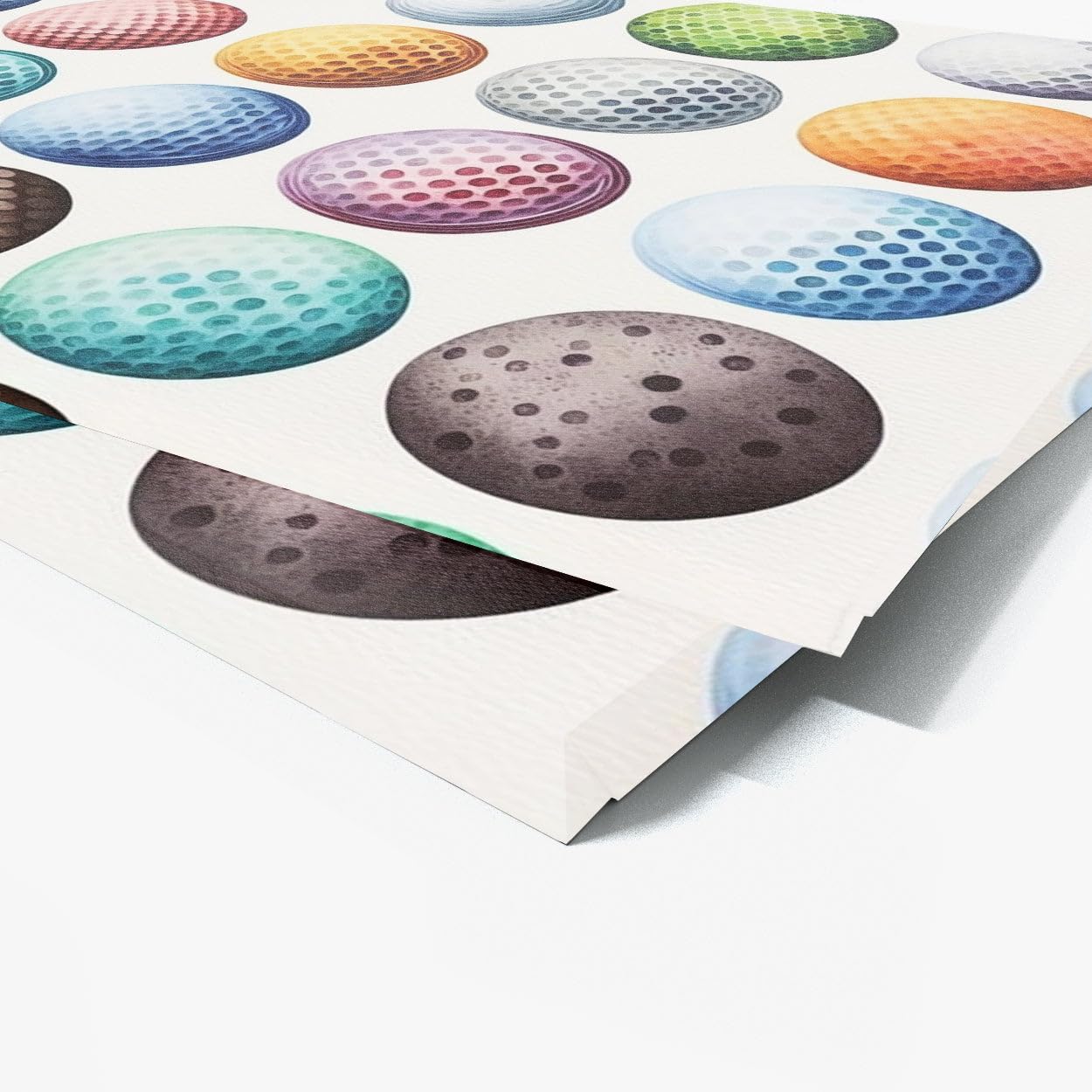 Sense Canvas Golf Ball Watercolor 31 Canvas Art - Home Decor Wall Art Print Poster Painting Large 40x30 / 0.75"