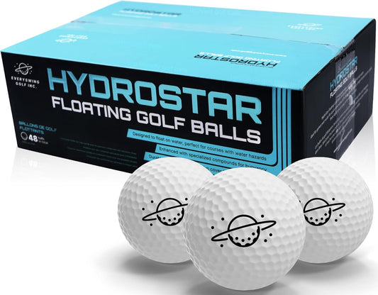 HydroStar Floating Golf Balls – Lightweight Golf Balls for Water Hazards & Pool Practice - Golf Balls That Float in Water