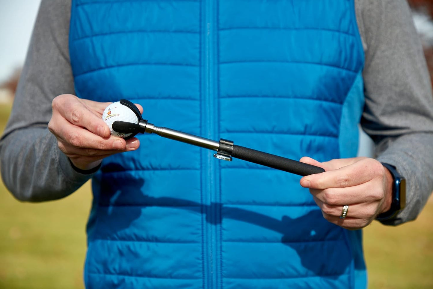 Compact Stainless Steel Telescopic Golf Ball Retriever and Grabber with Magnet in Handle -Picker for Quick, Easy Pickups Golf Ball Pick Up & Retrieval