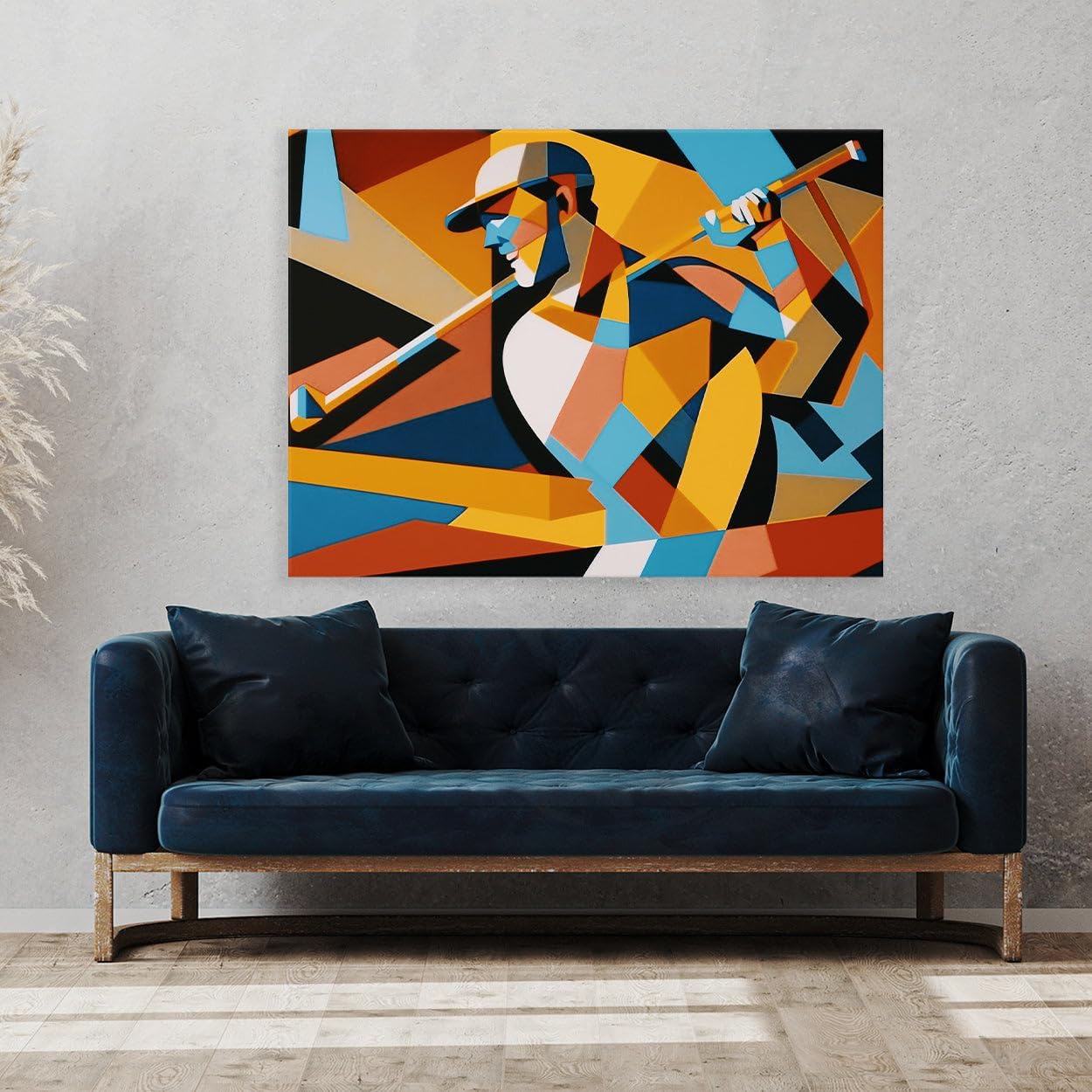 Sense Canvas Golf Modern Golfer 21 Canvas Art - Home Decor Wall Art Print Poster Painting Medium 24x18 / 0.75"