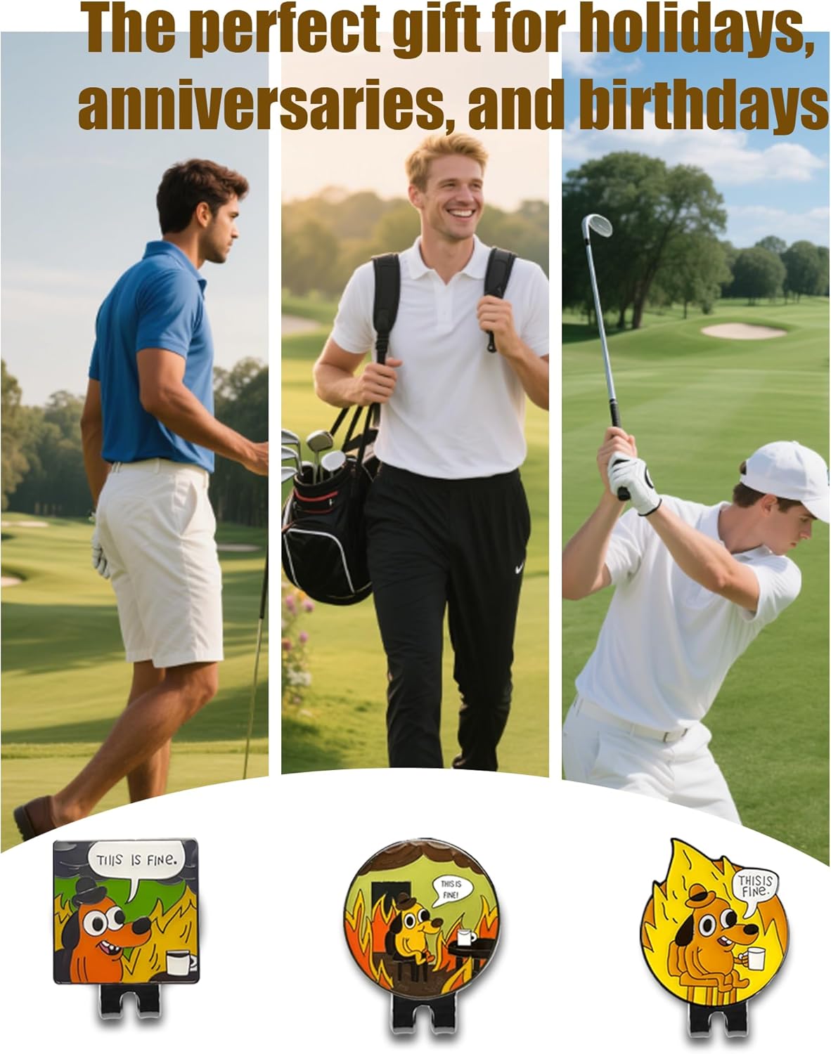 Funny Golf Ball Marker with Magnetic Hat Clip – Golf Accessories for Men & Women to Elevate & Personalize Your Game