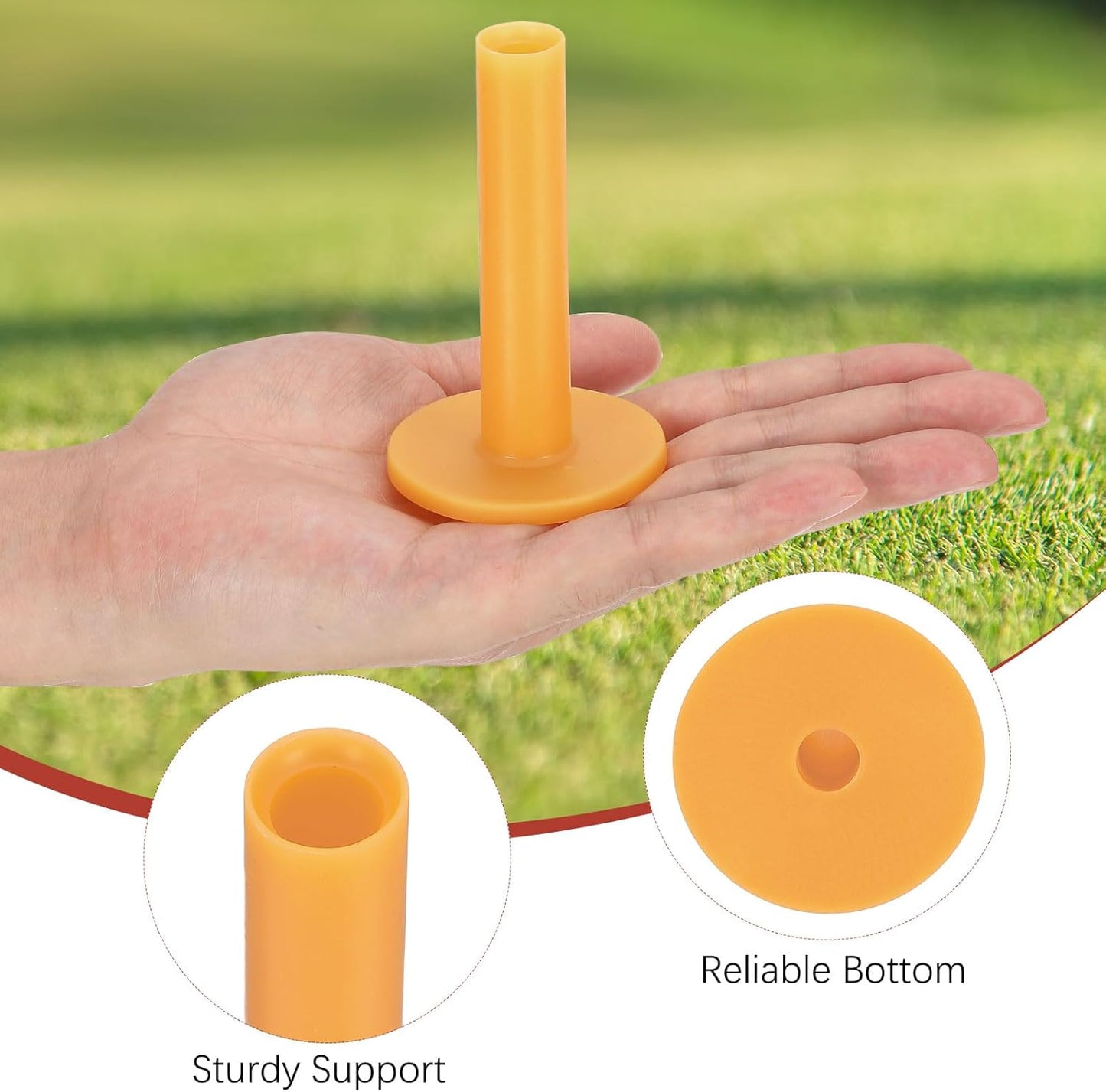 Rubber Golf Tees [] - Flexible Stable Ball Holder Use for Home & Outdoor & Indoor Tall Training Driving Range - [] Hitting Mats