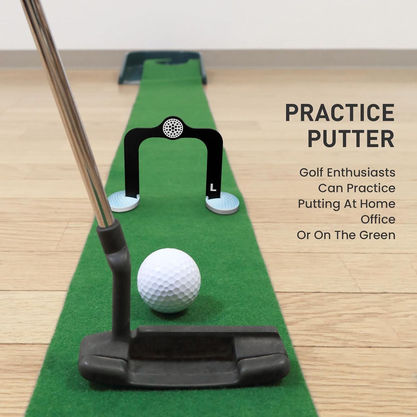 FINGER TEN Golf Putting Gates 3 Gate Sizes S M L(2''/ 2.36''/ 2.76'') with Protective Pouch Putting Training Aids, Game Gift for Home Green Outdoor Indoor Use (3 Putting Gate)