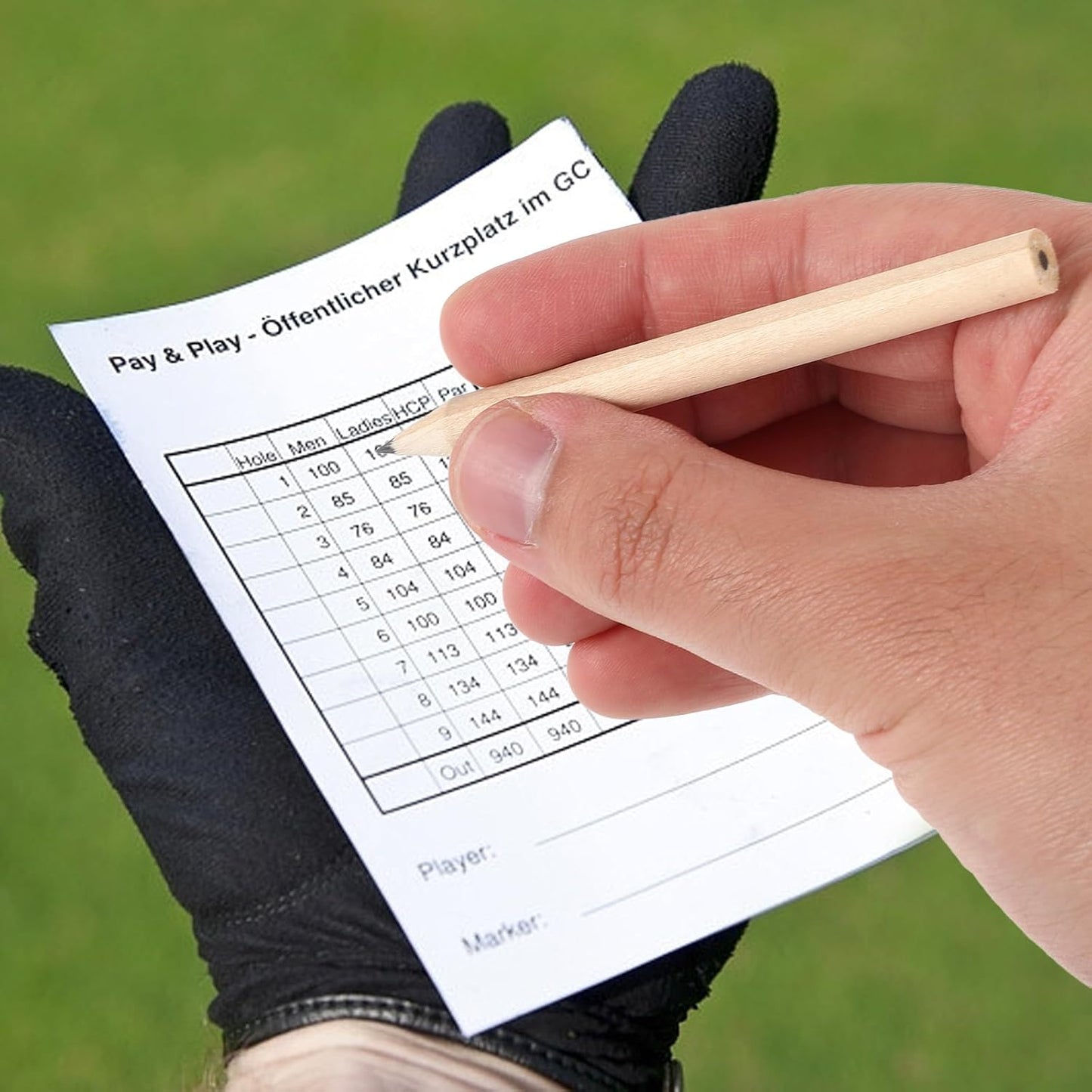 Kisangel 50pcs Golf Pencils Bulk Hb Mini Half Pencils Pre Sharpened Wood Short Pen for Scoring, Writing, School Classroom Office Supplies