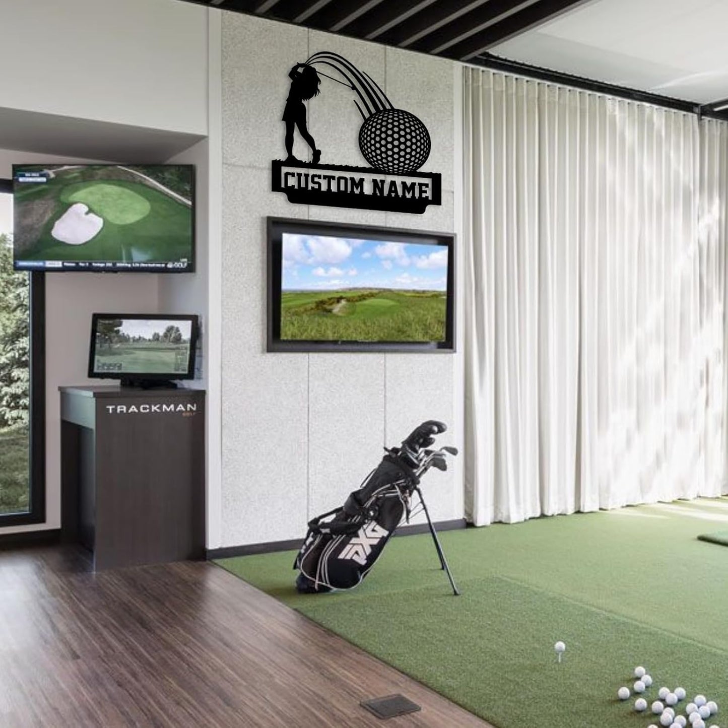 Personalized Golf Metal Wall Art, Vintage Golf Wall Decor, Custom Signs Outdoor Metal, Sports Theme Home Decor for Living Room Office Bar, Personalized Golf Gifts for Women Mom Wife Girl Color03