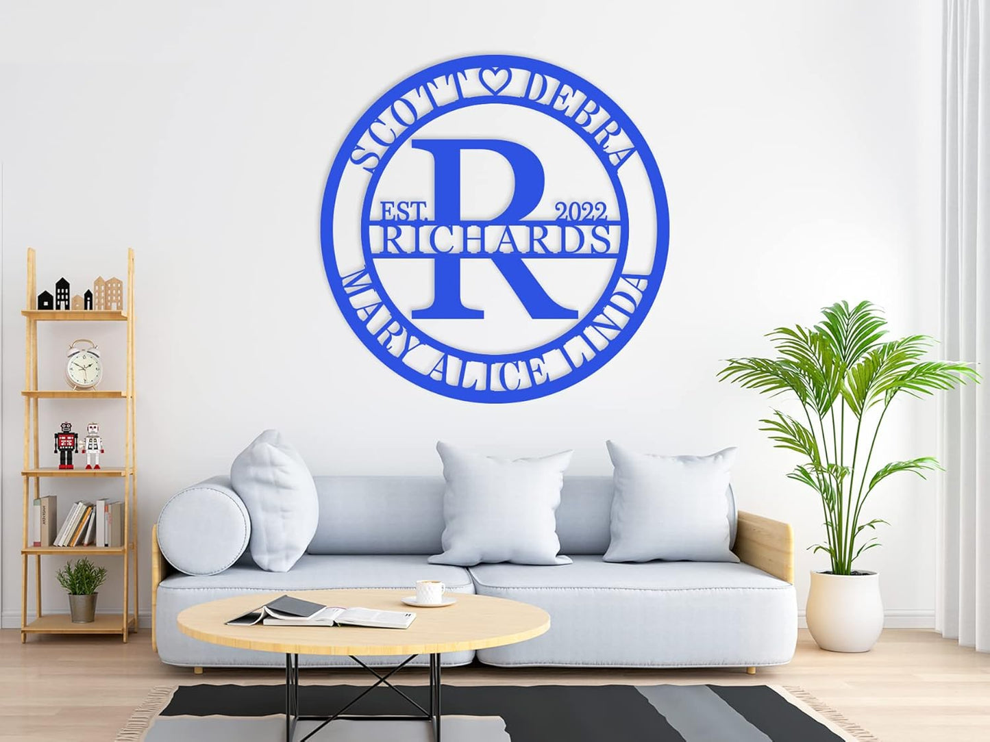 Last Name Signs for Home Personalized Metal Signs Metal Wall Decor Personalized Family Name Sign Anniversary Wedding Gifts