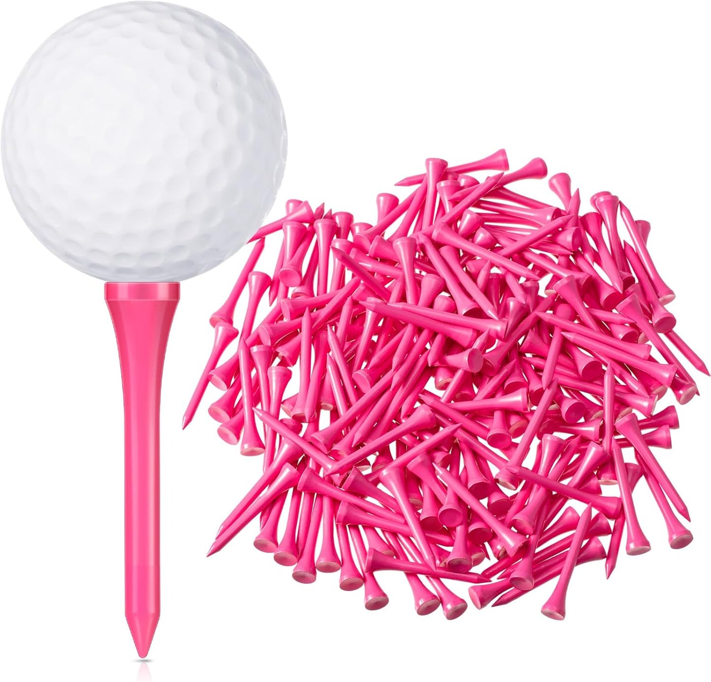 Jenaai 200 Pcs Golf Tees Bamboo Golf Tees Professional Golf Tees Bulk for Women Golf Club Accessories